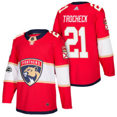 #21 Vincent Trocheck Red 2018 New Season Home Authentic Jersey With Anniversary Patch