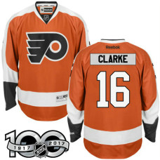 #16 Bobby Clarke Orange 100 Greatest Player Jersey