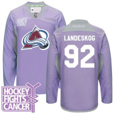 Gabriel Landeskog #92 Purple Hockey Fights Cancer Jersey
