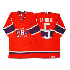 Guy Lapointe #5 Red Throwback Jersey