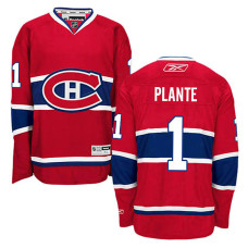 Jacques Plante #1 Red Home Jersey