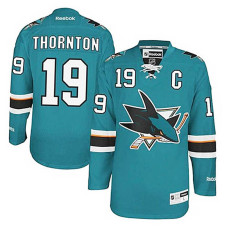 Joe Thornton #19 Teal Green Home Authentic Jersey