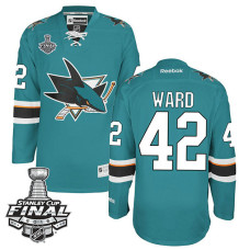Joel Ward #42 Teal 2016 Stanley Cup Home Champions Jersey