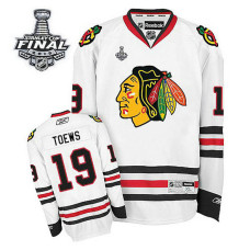 Jonathan Toews #19 White 2015 Stanley Cup Away Jersey