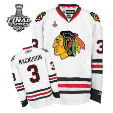 Keith Magnuson #3 White 2015 Stanley Cup Away Jersey