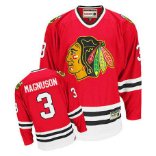 Keith Magnuson #3 Red Throwback Jersey