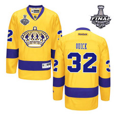 Jonathan Quick #32 Gold 2014 Stanley Cup Alternate Jersey