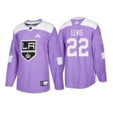 #22 Trevor Lewis Purple 2018 Authentic Hockey Fights Cancer Jersey