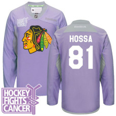 Marian Hossa #81 Purple Hockey Fights Cancer Jersey