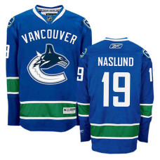 Markus Naslund #19 Navy Blue Home Jersey