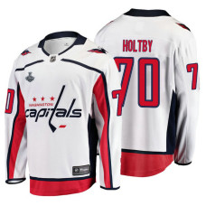 #70 Braden Holtby 2018 Stanley Cup Final Bound Breakaway Player Away White Jersey