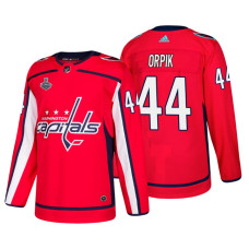 #44 Brooks Orpik 2018 Stanley Cup Final Bound Patch Authentic Player Red Jersey