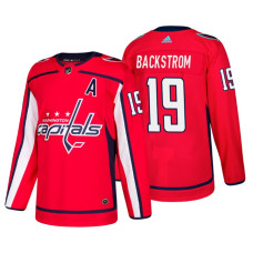 #19 Nicklas Backstrom Home Authentic Player Red jersey