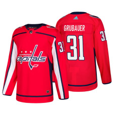#31 Philipp Grubauer Home Authentic Player Red jersey