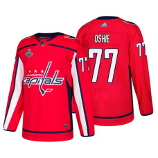 #77 T.J. Oshie 2018 Stanley Cup Final Bound Patch Authentic Player Red Jersey
