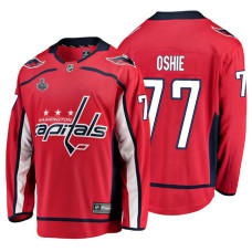 #77 T.J. Oshie Red Breakaway Player Home Stanley Cup Final Bound 2018 Jersey