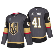 #41 Pierre-Edouard Bellemare Grey 2018 Stanley Cup Final Bound Patch Authentic Player Jersey