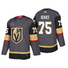 #75 Ryan Reaves Grey 2018 Stanley Cup Final Bound Patch Authentic Player Jersey