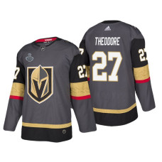 #27 Shea Theodore Grey 2018 Stanley Cup Final Bound Patch Authentic Player Jersey