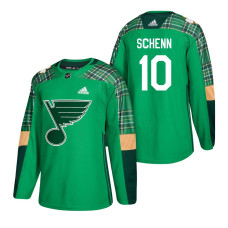 #10 Brayden Schenn 2018 St. Patrick's Day Jersey Green