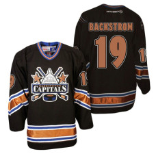 #19 Nicklas Backstrom Black CCM Vintage Hockey Jersey