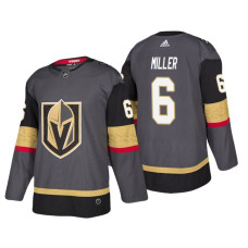 #6 Colin Miller Home Authentic Player Grey jersey