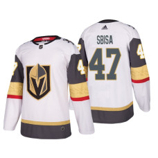 #47 Luca Sbisa Authentic Player White Away jersey
