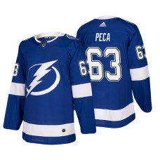 #63 Matthew Peca Home Authentic Player Blue jersey