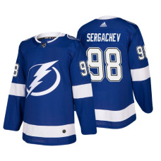 #98 Mikhail Sergachev Home Authentic Player Blue jersey