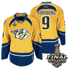 Gold Filip Forsberg #9 Premier Home Jersey With 2017 Stanley Cup Final Patch