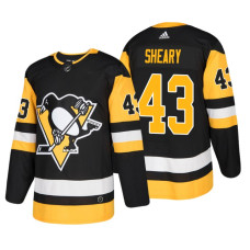 #43 Conor Sheary Home Authentic Player Black jersey