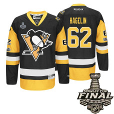 Black Carl Hagelin #62 2017 Stanley Cup Final Patch And Anniversary Patch Jersey