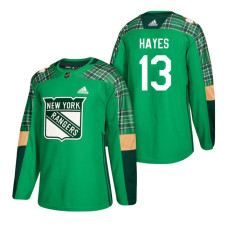 #13 Kevin Hayes 2018 St. Patrick's Day Jersey Green