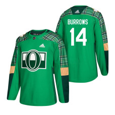 #14 Alexandre Burrows 2018 St. Patrick's Day Green Jersey