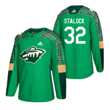#32 Alex Stalock 2018 St. Patrick's Day Jersey Green