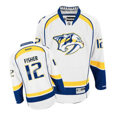Mike Fisher #12 White Away Jersey