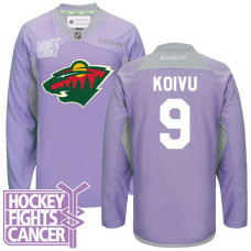 Mikko Koivu #9 Purple Hockey Fights Cancer Jersey