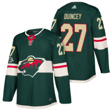 #27 Kyle Quincey Green 2018 New Season Home Authentic Jersey With Anniversary Patch