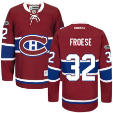 #32 Byron Froese Red Anniversary Patch Reebok Home Premier Jersey