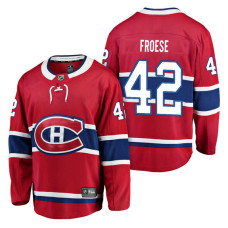 #42 Breakaway Player Byron Froese Jersey Red