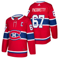 #67 Max Pacioretty Red 2018 New Season Home Authentic Jersey With Anniversary Patch