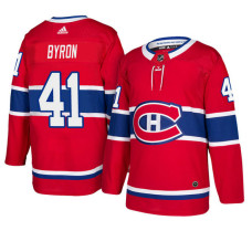 #41 Red Authentic Home Paul Byron Jersey