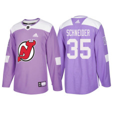 #35 Cory Schneider Purple Hockey Fights Cancer Authentic Jersey