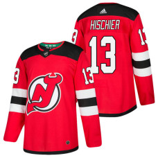 #13 Nico Hischier Red 2018 New Season Home Authentic Jersey