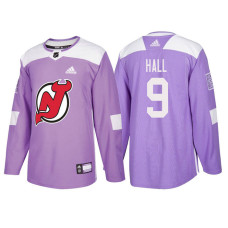 #9 Taylor Hall Purple Hockey Fights Cancer Authentic Jersey