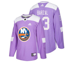 #13 Mathew Barzal Purple Hockey Fights Cancer Authentic Jersey
