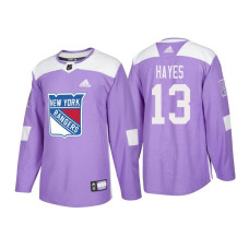 #13 Kevin Hayes Purple 2018 Authentic Hockey Fights Cancer Jersey