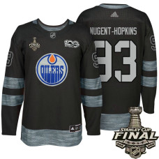 #93 Ryan Nugent-Hopkins Black 2017 Stanley Cup Final 100th Classic Limited Fashion Jersey