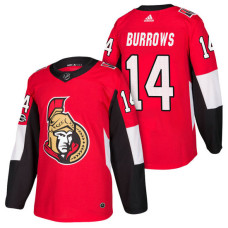 #14 Alexandre Burrows Red 2018 New Season Home Authentic Jersey With Anniversary Patch