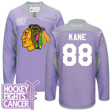 Patrick Kane #88 Purple Hockey Fights Cancer Jersey